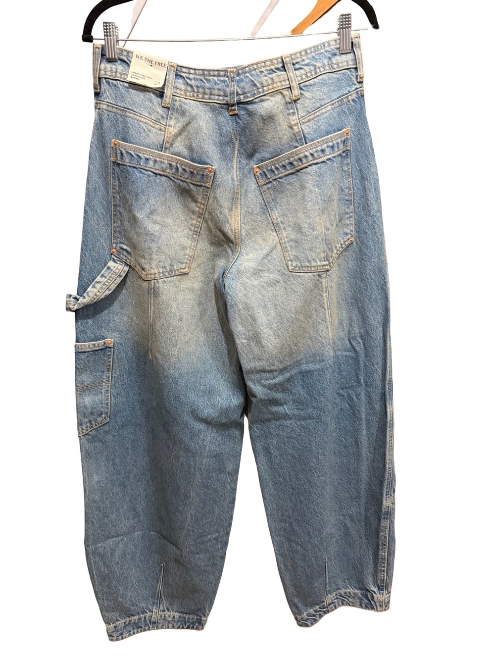 Free People Loren Barrel Jeans in Faded Blue - Picture 4 of 6